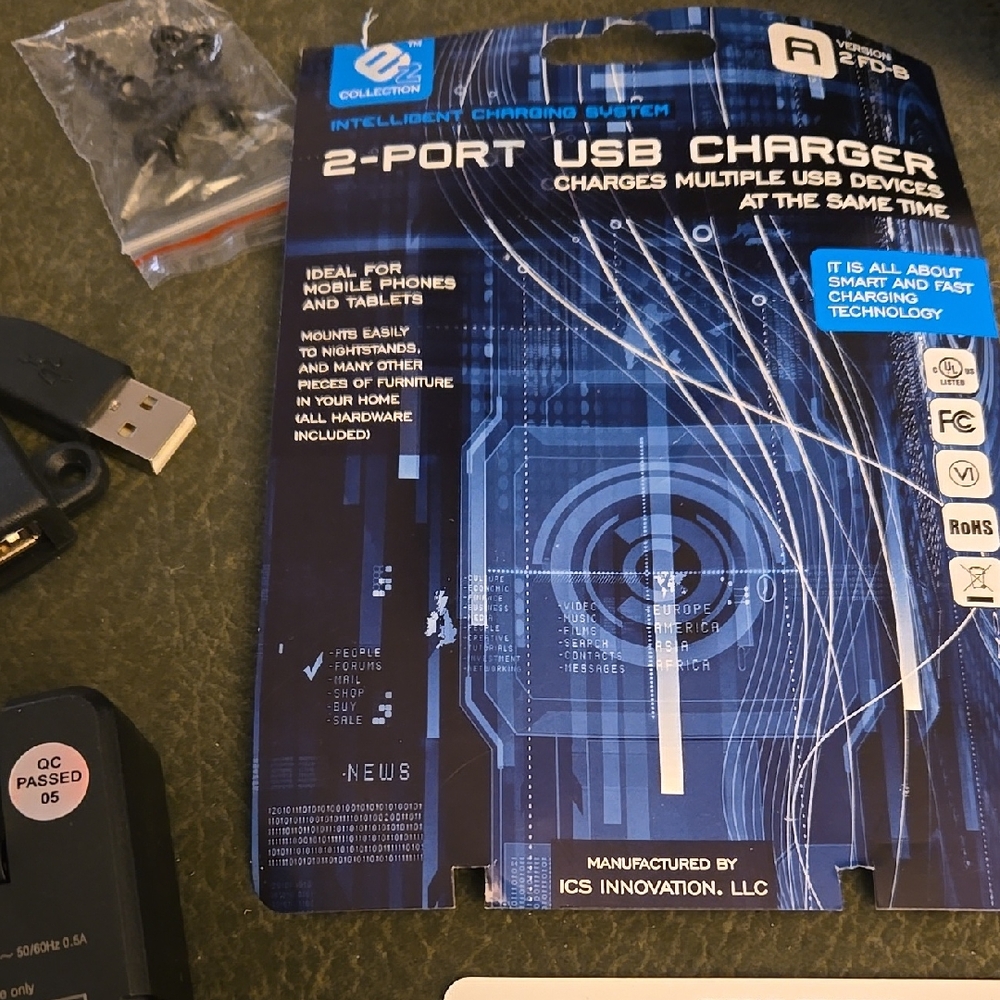 NWT EZ Collection 2-Port USB Charger